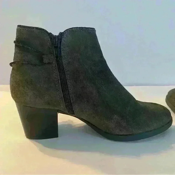 Andre Womens Charcoal Grey Suede Heeled Ankle Boots Fringe Tassel  Size 36/5.5 - Picture 7 of 12